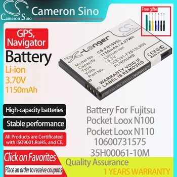 CameronSino Baterija Fujitsu Pocket Loox N100 Pocket Loox N110 tinka Fujitsu 10600731575 35H00061-10M, GPS, Navigatoriaus baterija