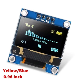 0.96 colių IIC Serijos 4Pin Balta/Mėlyna/Geltona Mėlyna OLED Ekranas Modulis 128X64 12864 LCD Ekranas Valdybos Arduino