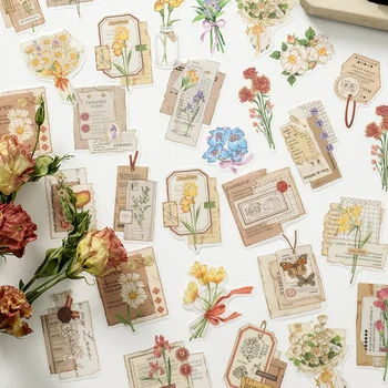 30sheets Augalų, Gėlių Lipdukas užrašų knygelė Kanceliarinės prekės 