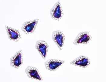 100 vnt Kristalų Nagai 3D Pakabukai AB Violetinė Strazdų 