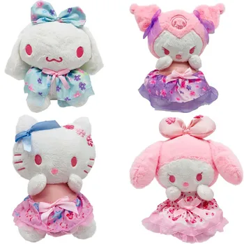 Sanrio Hello Kitty Kuromi Pliušinis Žaislas Vyšnių Žiedų Gėlių Serija Harajuku dvimatis Lėlės Vaikų Pagalvę Žaislą Dovanų