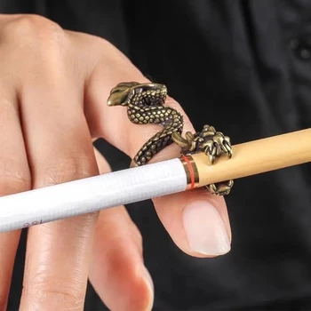 vyras vyrų Įrašą cigarečių žiedas žiedas cigarečių savininko anti-pirštų rūkyti geltona turėtojas vyrų kūrybos žiedas rūkymas piršto įrašą žiedai