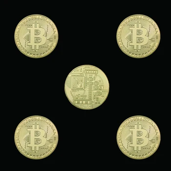 5VNT Jungtinės amerikos valstijos Bitcoin JAV Aukso Moneta, Kolekcines, Dovana Metalo Antikos Imitacija
