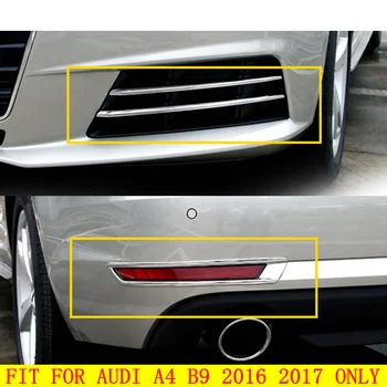 Tinka Audi A4, B9 2016 2017 ABS Šviesus Priekiniai + Galiniai Foglight Priešrūkinis Žibintas Žibintai Bezel Vokų Antakių Apdailos Rėmelis Padengti Apdaila