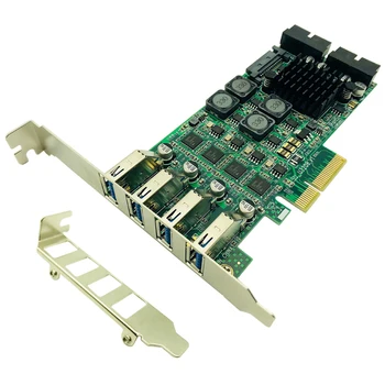 PCI Express, PCI-E, USB 3.0 Išplėtimo Plokštę Pjesė 8 Prievadai USB 3.0 Valdiklio SATA Maitinimo Nepriklausoma 4 Kanalų vaizdo Kamera Serverio