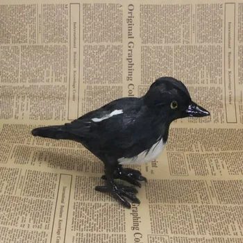naujas modeliavimo magpies žaislas puikus, gyvas magpies rankdarbių paukščių apie 13x8x25cm