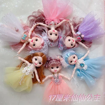 Besišypsantis Veidas Vestuvių Suknelė Lėlės 16cm Lėlės Drabužiai Princesė Kūdikių Bjd Doll Multi-bendras Suknelė Žaislai Mergaitėms Dovana Vaikams