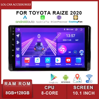 10.1 Colių Aukštos klasės Automobilio Radijas Stereo 8 Core Android 12 QLED GPS Navigacijos Galvos Vienetas TOYOTA RAIZE 2020 Multimedia Player