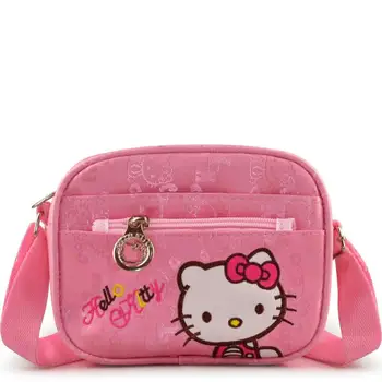 Kawaii Sanrio Animacinių Filmų Mielas Nailono Kelionės Krepšys Hello Kitty Bagažo Krepšys Nešiojamą Pečių Maišą Kūrybingi Gimtadienio Dovanos