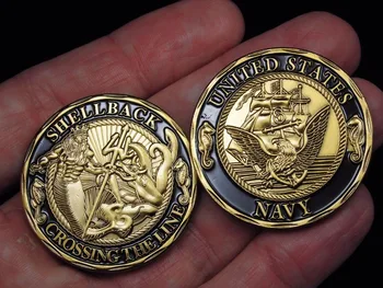 Shellback Liniją karinio jūrų Laivyno Apeigų Iššūkis Monetos JAV karinio jūrų Laivyno Pollywog